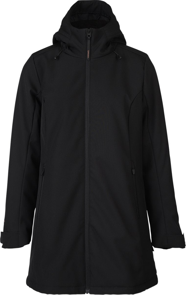 Brunotti melle veste softshell longue pour femme - noir - s