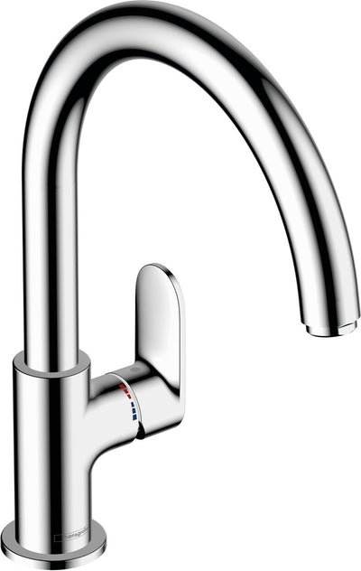 Hansgrohe vernis mélange m35 - mitigeur de cuisine - commande à levier unique - taille 210 mm - bec orientable - 1 fonction jet - chrome