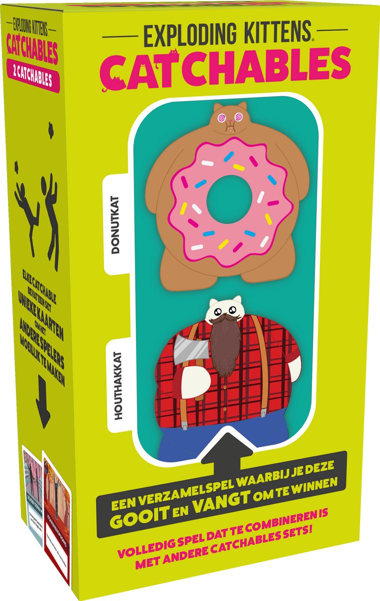 Chatons explosifs attrapables - - chat beignet chat bûcheron - jeu familial - jeu de fête