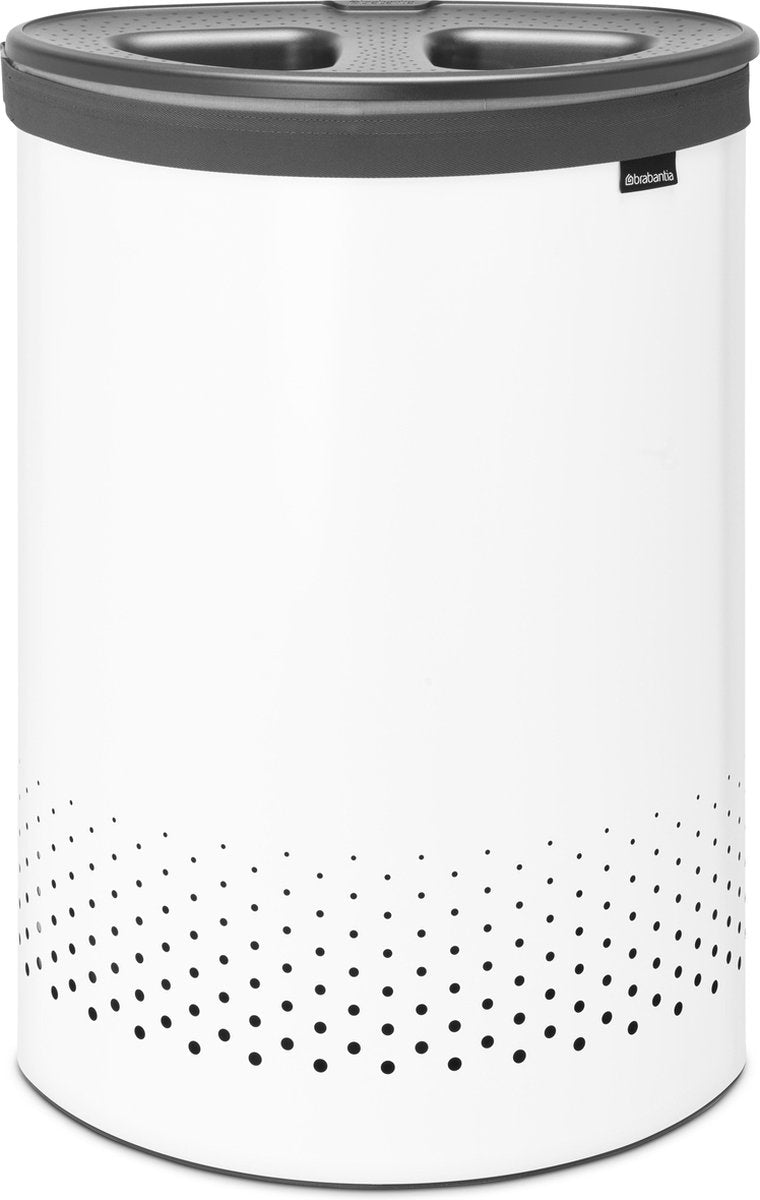 Panier à linge Brabantia - avec couvercle - 55 l - couvercle en plastique blanc