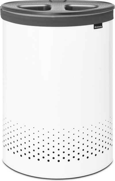 Panier à linge Brabantia - avec couvercle - 55 l - couvercle en plastique blanc