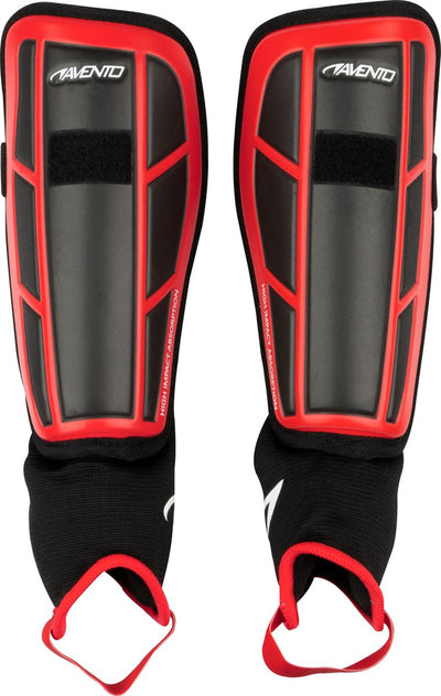Protège-tibias Avento - pro-style soft - rouge noir - taille s