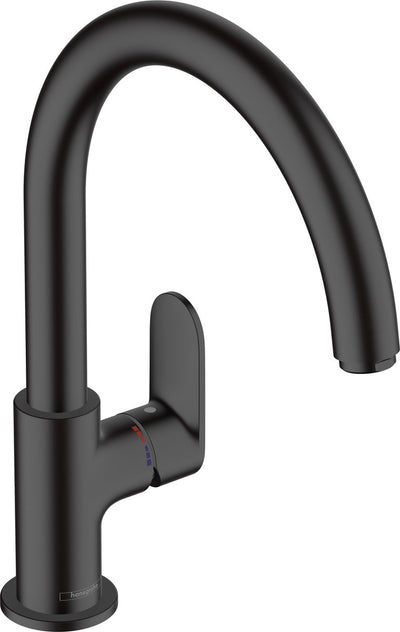 Hansgrohe vernis mélange m35 - mitigeur de cuisine - commande à levier unique - taille 210 mm - bec pivotant - 1 fonction jet - noir mat