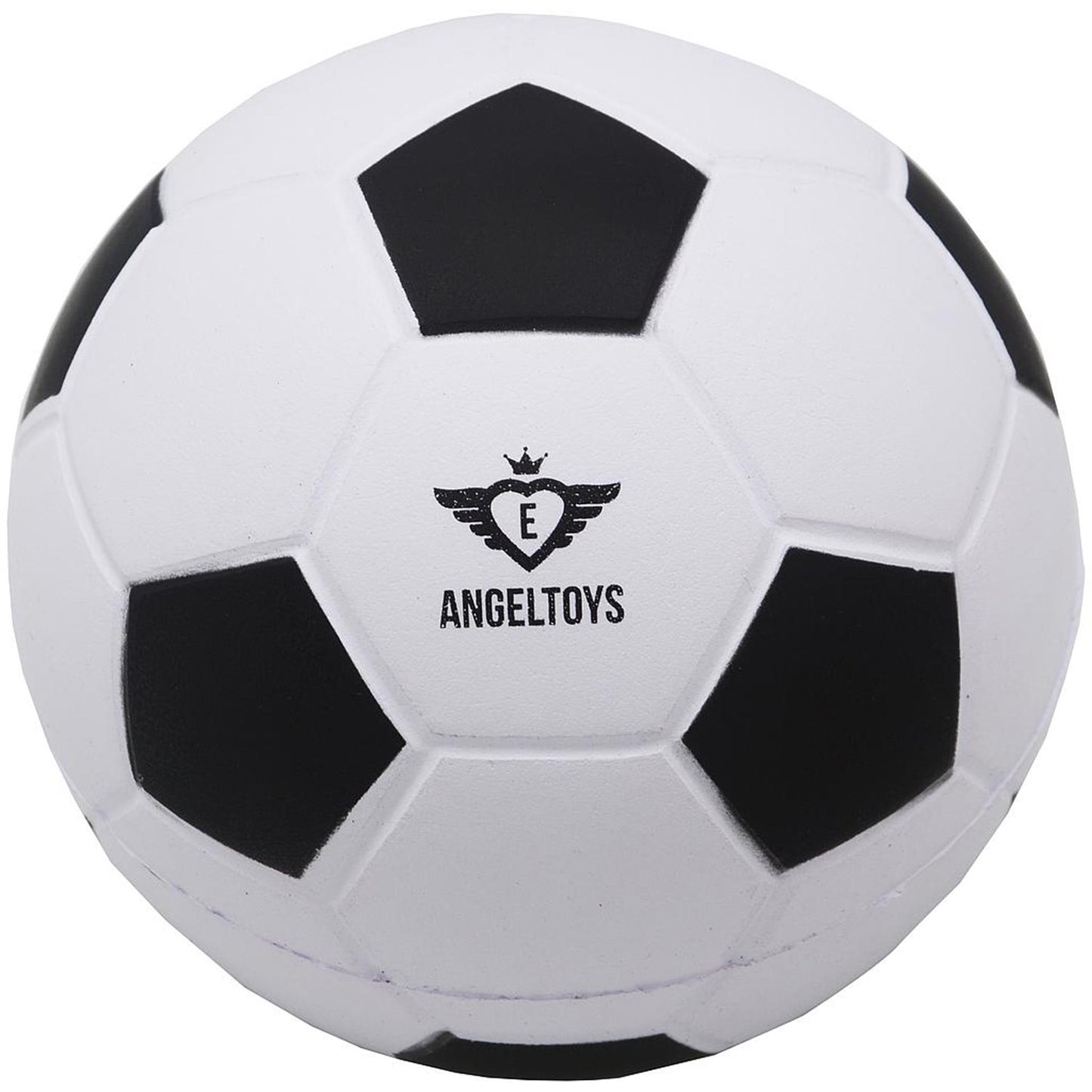 Ballon de football Engelhart en mousse souple ø12,5cm noir et blanc