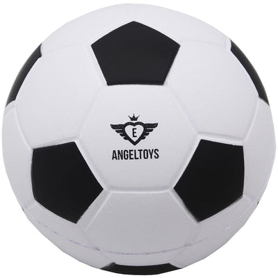 Ballon de football Engelhart en mousse souple ø12,5cm noir et blanc