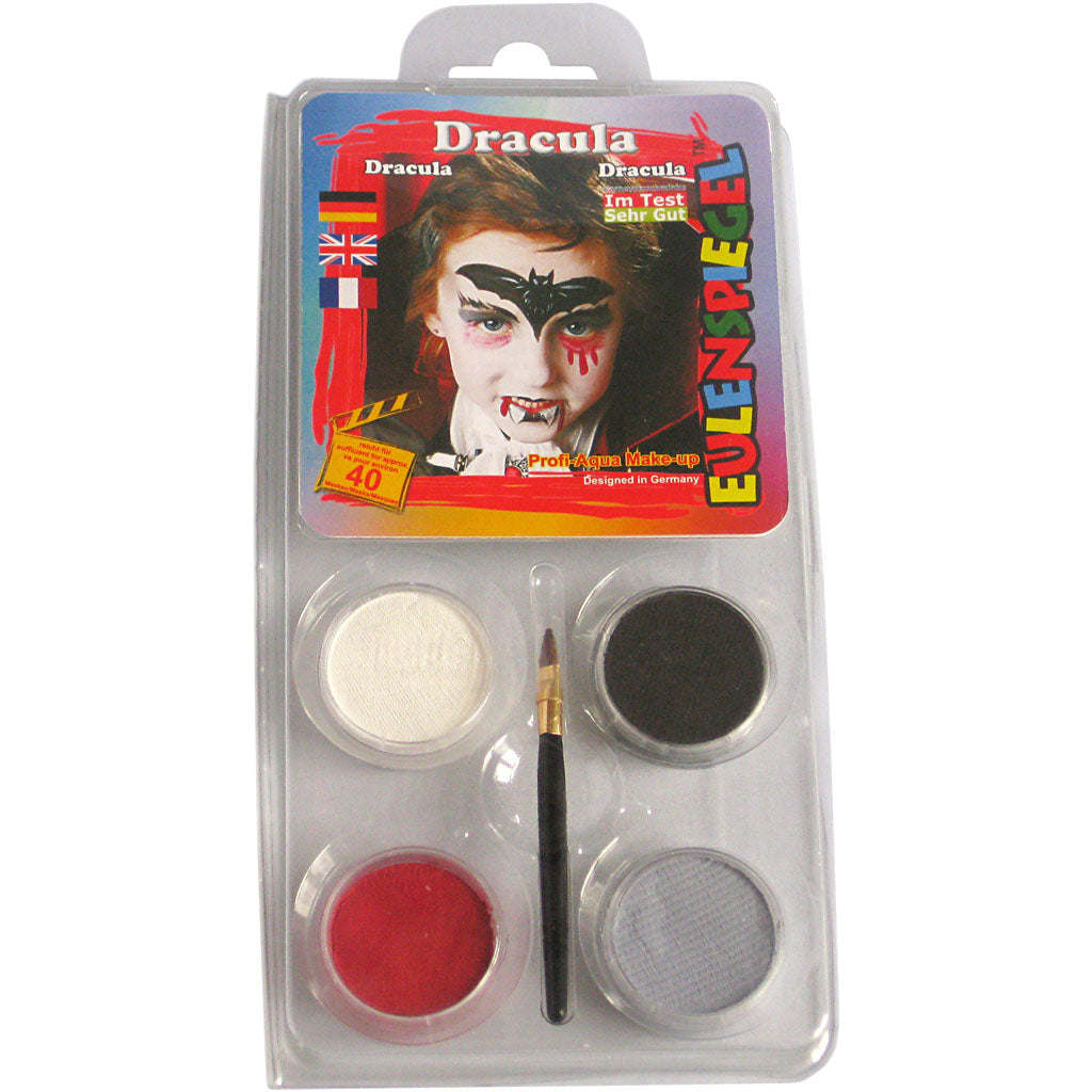 Eulenspiegel Schmink - Motifs Set, Dracula, Diverses couleurs, 1 ensemble