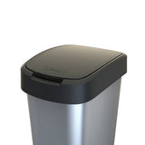 Rotho rotho twist déchet bac 50l argent métallique - afbeelding 2