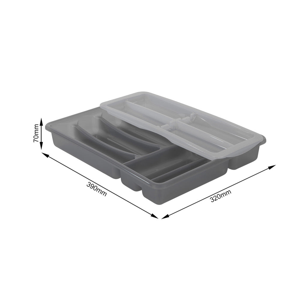 Rotho Rotho Basic Cutlery Boîte 6 PARMENTS Anthracite variable