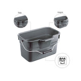 Rotho Rotho Basic Emmer rectangulaire 12l anthracite - afbeelding 3