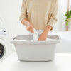 Basket Rotho à laverie 25 litres fleurs gris