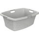 Rotho panier à linge fleurs 50l gris froid