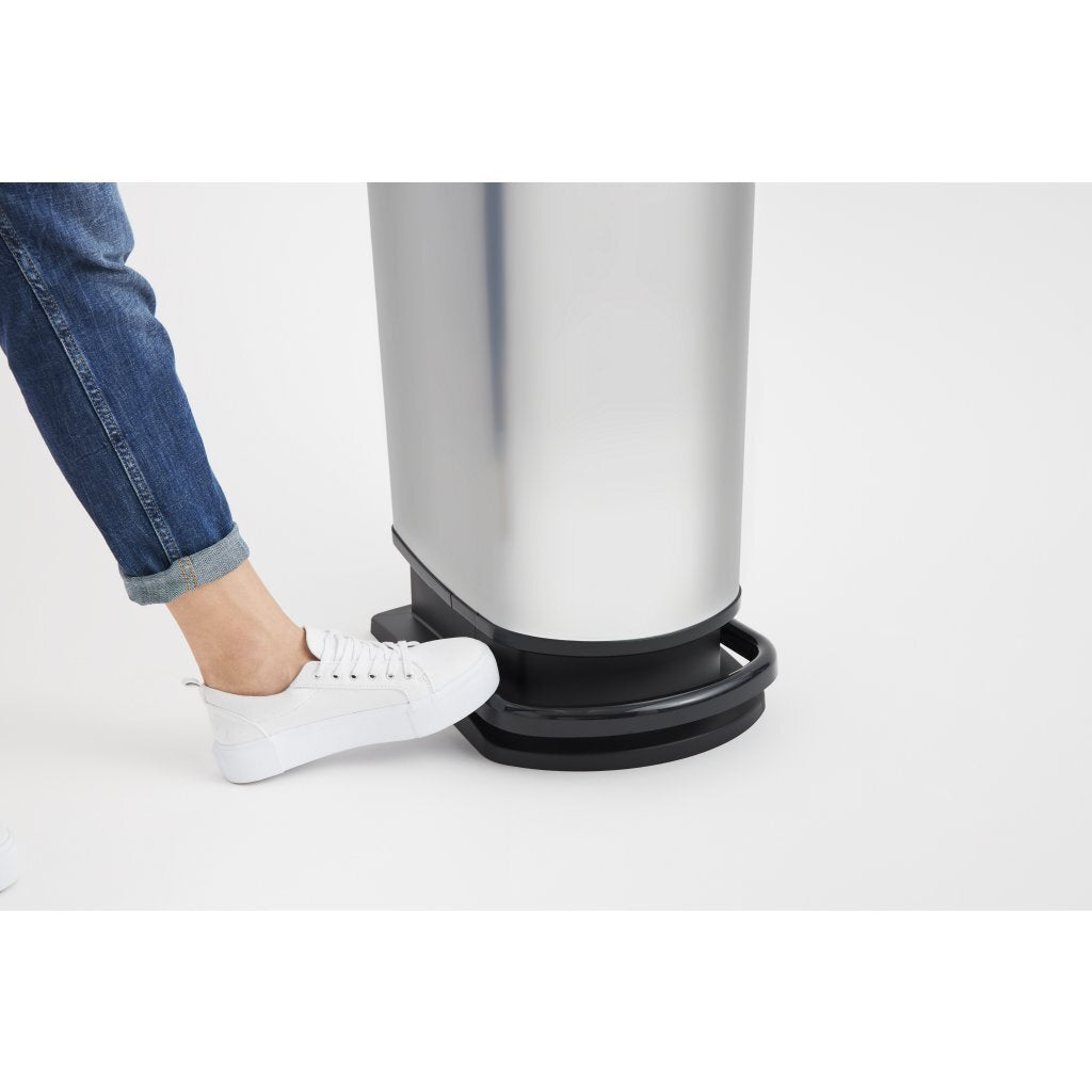 Rotho rotho paso pédale bac 50l argent métallique