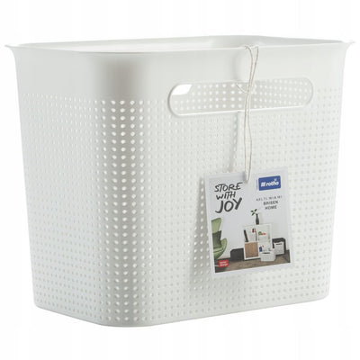 Rotho panier de rangement brisen 26,2x18x21,1 cm 7l blanc