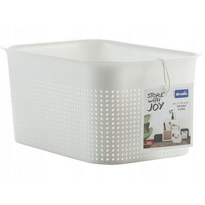 Rotho panier de rangement brisen 26,2x18x13 cm 4,5l blanc