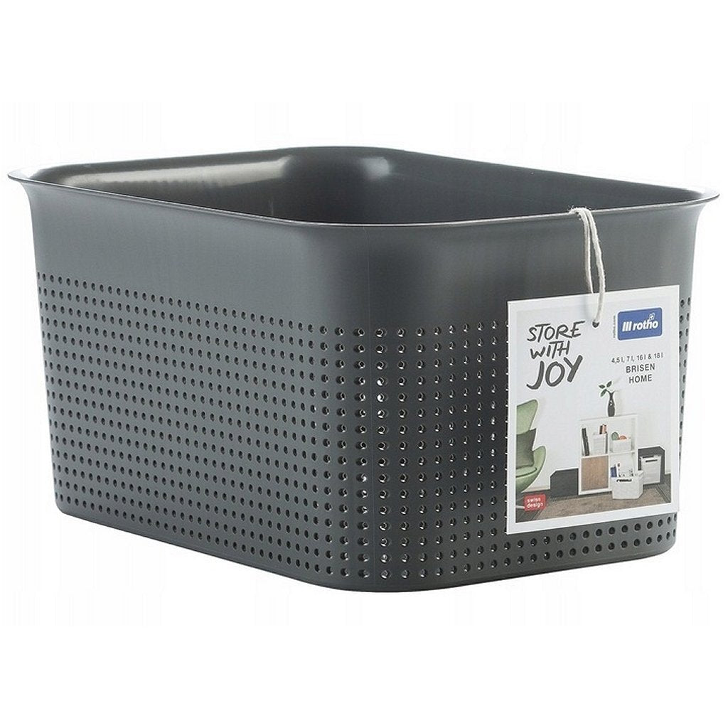 Panier de rangement Rotho brisen 26,2x18x13 cm 4,5l anthracite