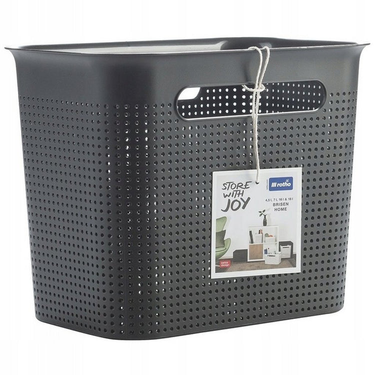 Panier de rangement Rotho brisen 26,2x18x21,1 cm 7l anthracite