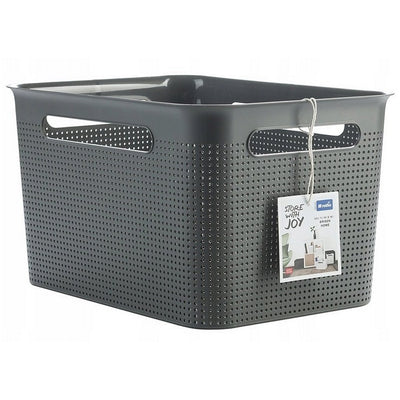 Panier de rangement Rotho brisen 36x26,2x21,1 cm 16l anthracite