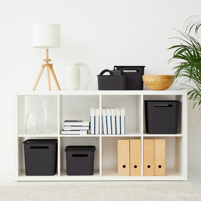 Panier de rangement Rotho brisen 36x26,2x21,1 cm 16l anthracite