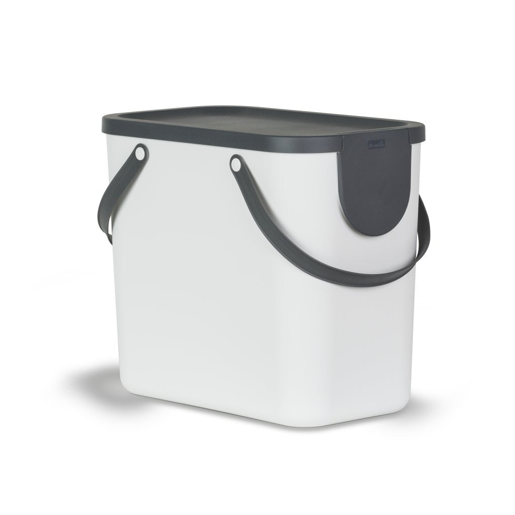 Rotho Rotho Albula Séparation des déchets Spread Bin 25L Mistletoe blanc