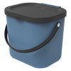 Rotho albula poubelle bio 23,5x20x20,8 cm 6l bleu