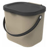 Rotho albula poubelle bio 23,5x20x20,8 cm 6l cappuccino