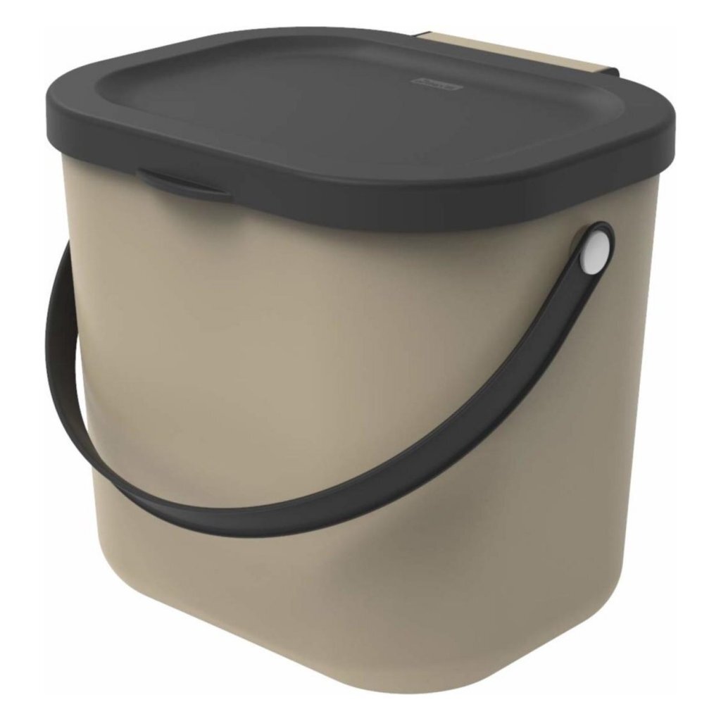 Rotho albula poubelle bio 23,5x20x20,8 cm 6l cappuccino