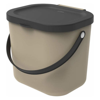 Rotho albula poubelle bio 23,5x20x20,8 cm 6l cappuccino