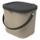 Rotho albula poubelle bio 23,5x20x20,8 cm 6l cappuccino