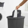 Rotho fleurs collecteur de linge 44,7x34,7x60,5 55l anthracite