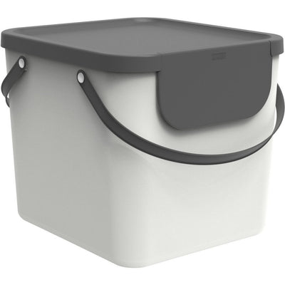 Rotho séparateur de déchets albula 38,8x35,5x33,9 cm 40l blanc