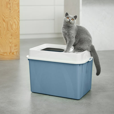 Rotho Rotho Berty Kattenbak avec saignement sable de sable bleu