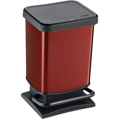Rotho rotho paso pédale bac 20l rouge métallique