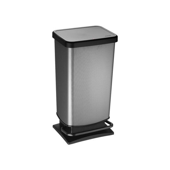 Rotho rotho paso pédale bac 40l carbone métallique