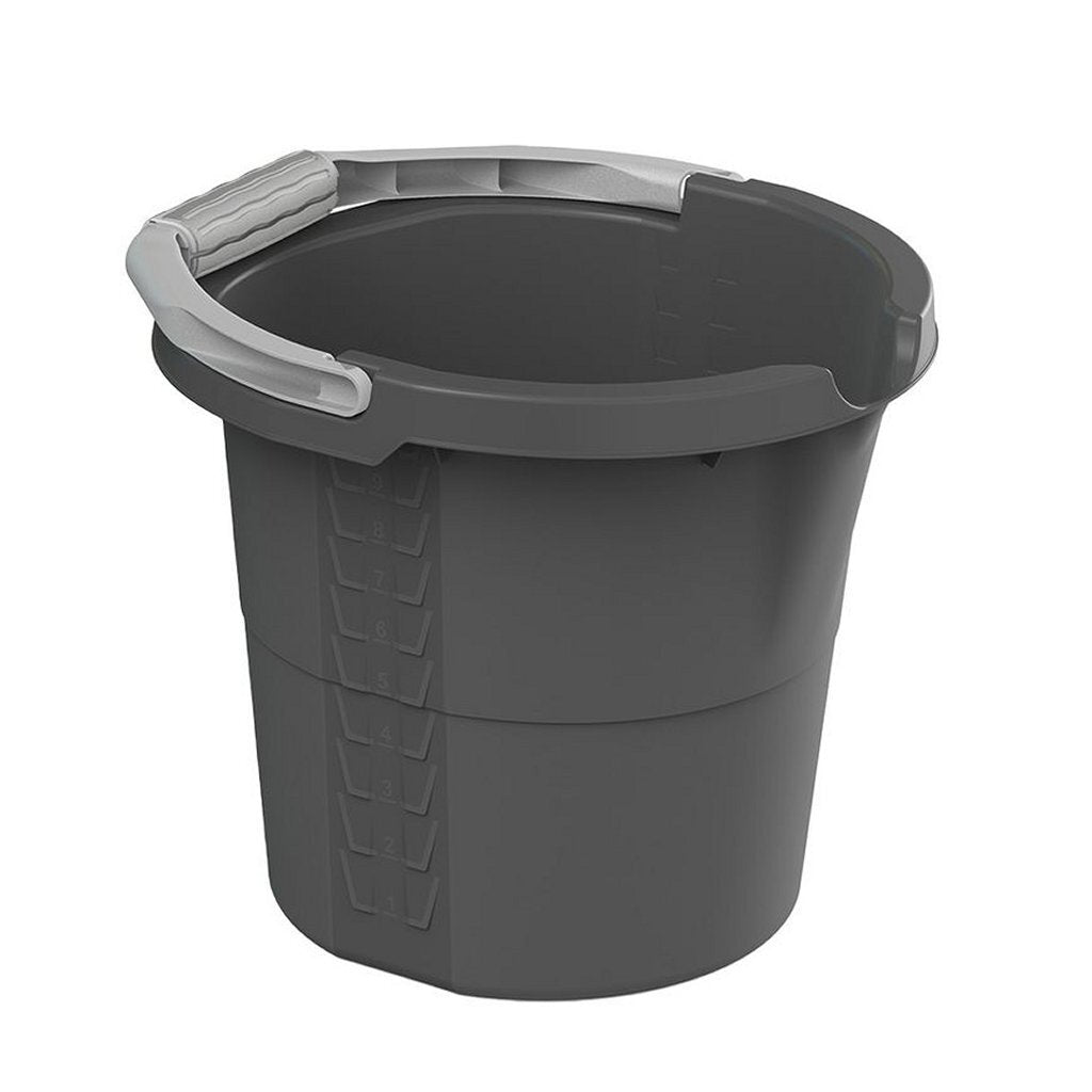 Seau journalier Rotho avec balance 10l anthracite