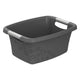 Panier à linge fleurs Rotho 12l anthracite