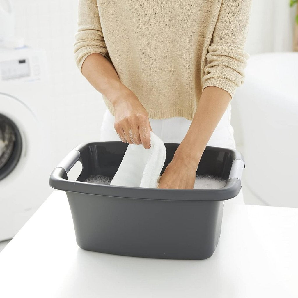 Panier à linge fleurs Rotho 12l anthracite