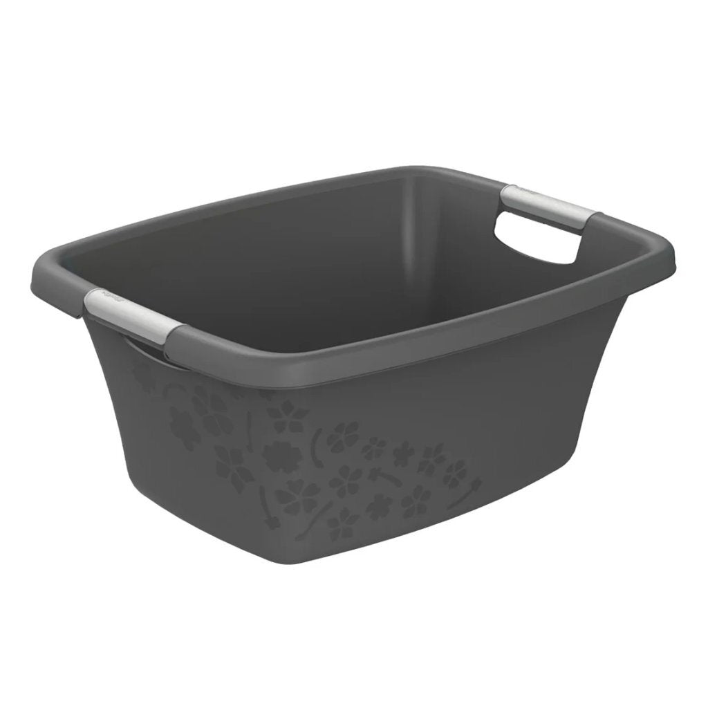 Panier à linge fleurs Rotho 25l anthracite
