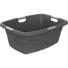 Panier à linge fleurs Rotho 50l anthracite