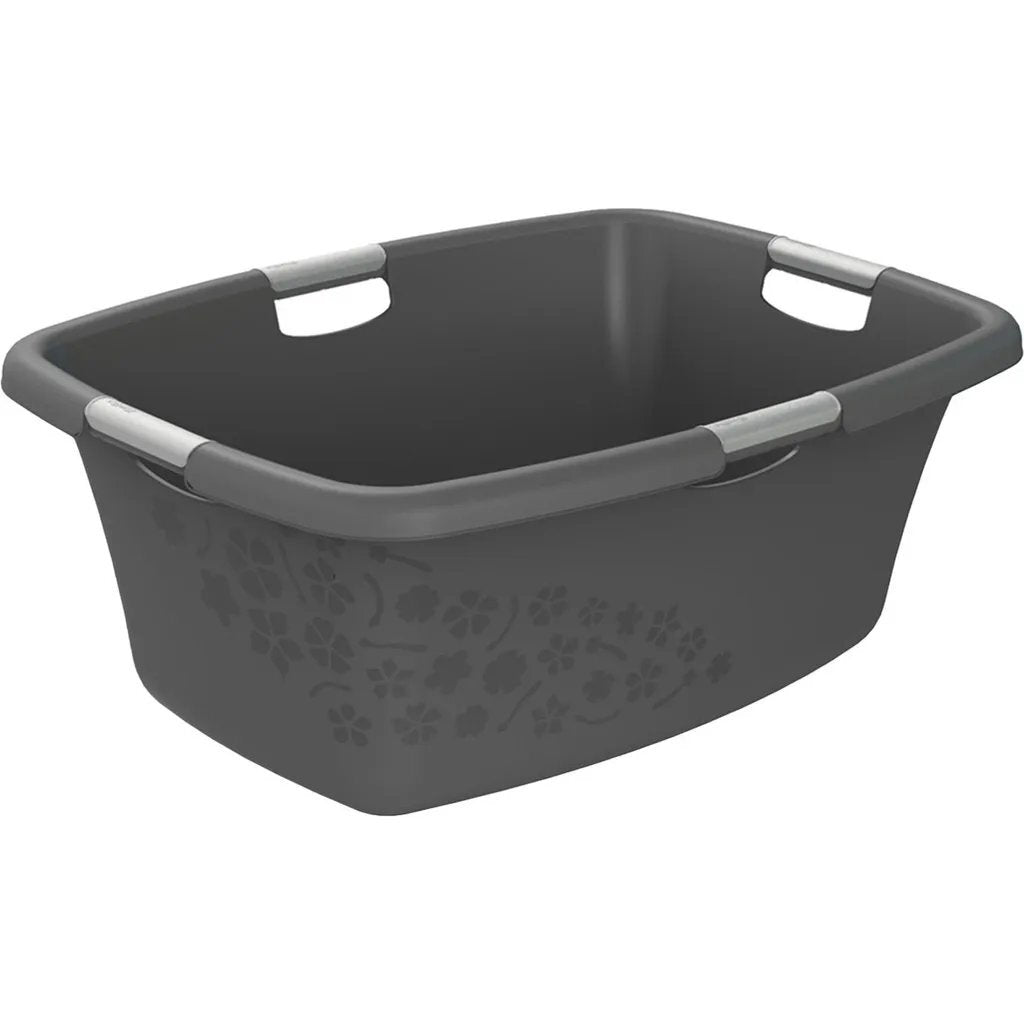 Panier à linge fleurs Rotho 50l anthracite