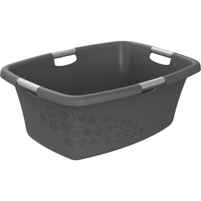 Panier à linge fleurs Rotho 50l anthracite