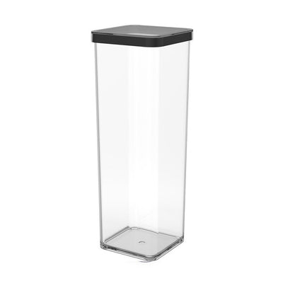 Rotho loft boîte de rangement 10x10x28,5 cm 2l noir transparent
