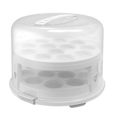 Rotho Rotho Fresho Cake Box XL + Cupcake porte-cupcakes 35.5x34.5x26 cm blanc transparent