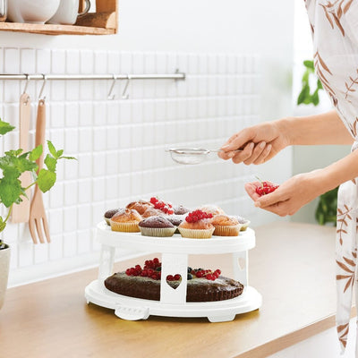 Rotho Rotho Fresho Cake Box XL + Cupcake porte-cupcakes 35.5x34.5x26 cm blanc transparent