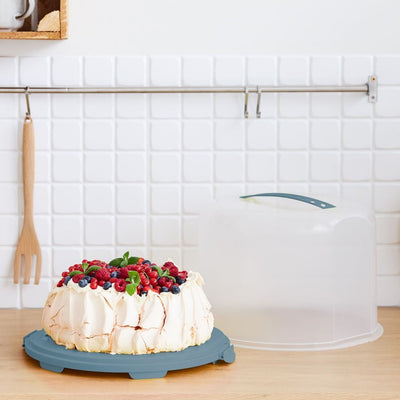 Rotho Rotho Fresho Cake Box XL 35.5x34.5x26 cm Horizon bleu transparent