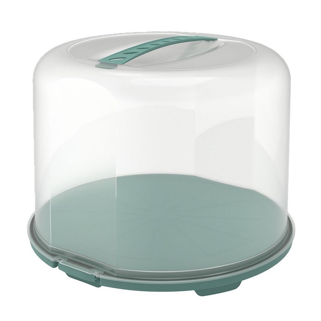 Rotho Rotho Fresho Cake Box XL 35.5x34.5x26 cm Green transparent transparent