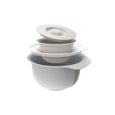 Rotho Rotho Bol de montage frais avec couvercle éclaboussant 4L Grey