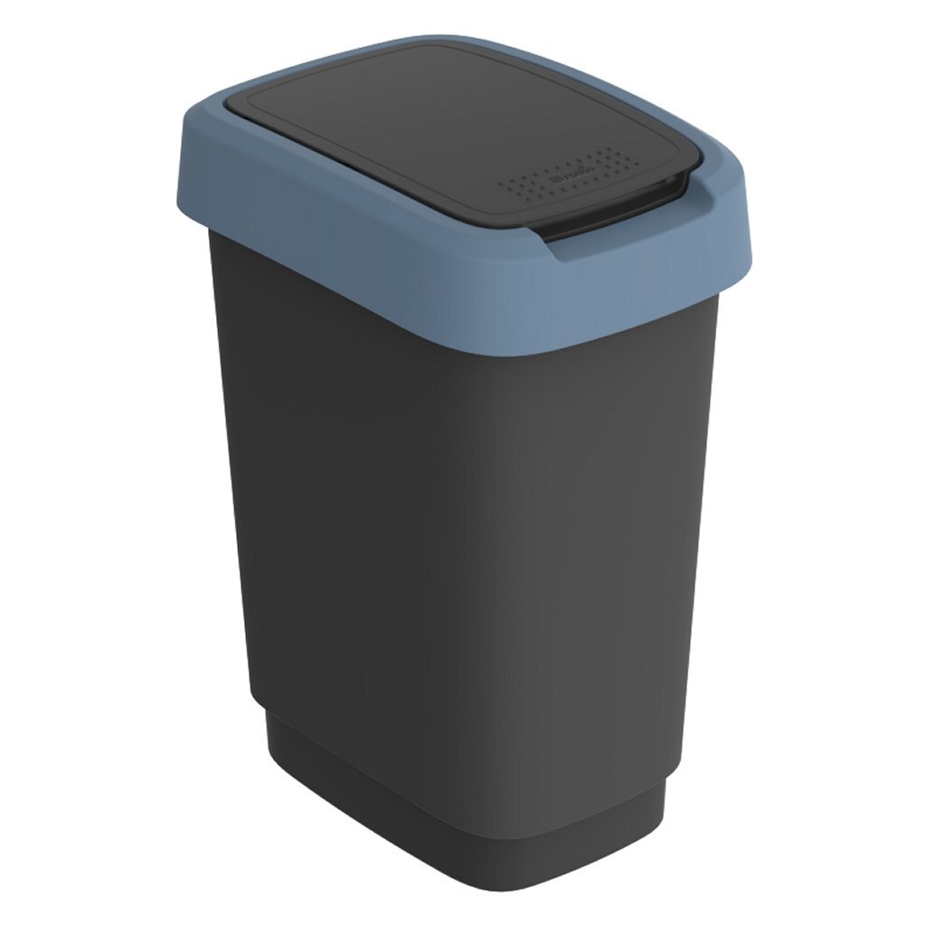 Rotho Rotho Twist Waste Bin 10L Horizon Blue Anthracite