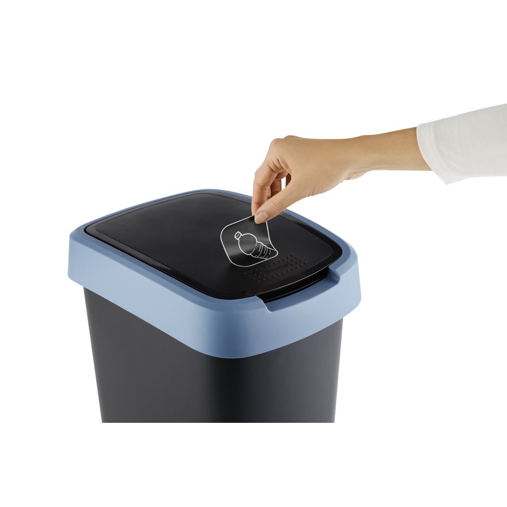 Rotho Rotho Twist Waste Bin 10L Horizon Blue Anthracite