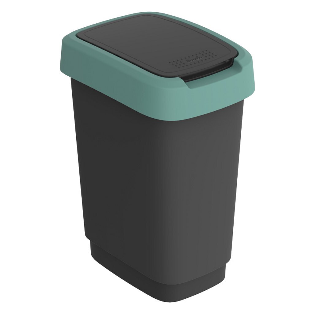 Rotho Rotho Twist Waste Bin 10L Misthracite vert