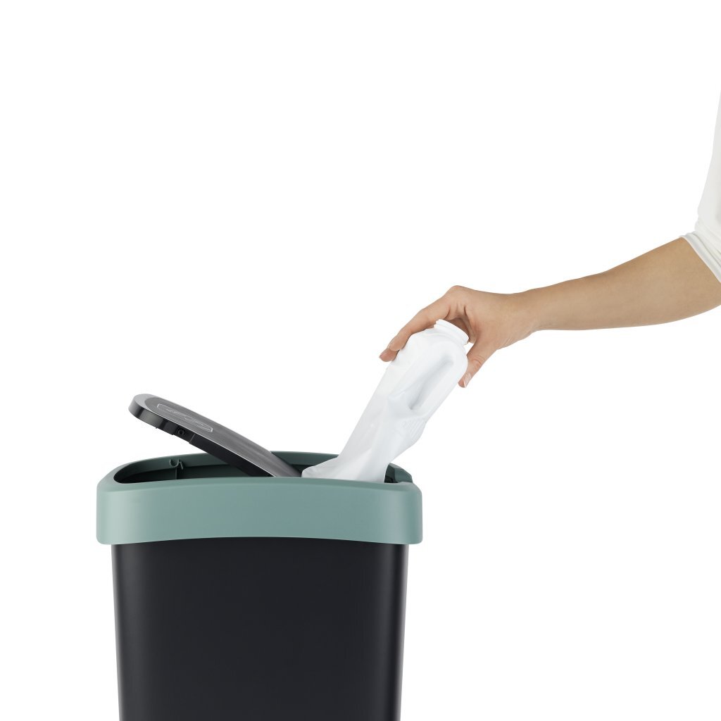 Rotho Rotho Twist Waste Bin 10L Misthracite vert